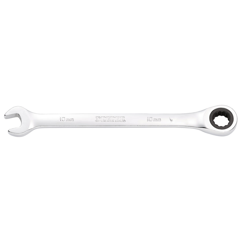 DRAPER Hi-Torq ; 10mm Metric Ratcheting Combination Spanner: Model No.8230MM