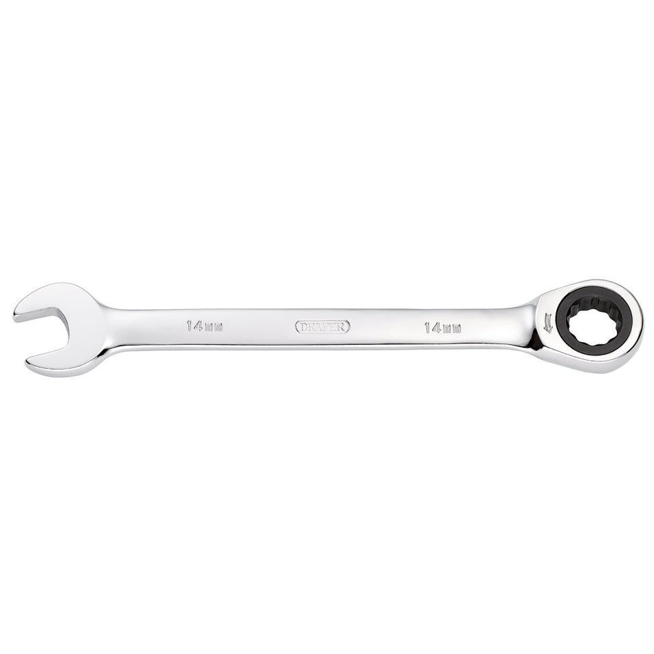 DRAPER Hi-Torq ; 14mm Metric Ratcheting Combination Spanner: Model No.8230MM