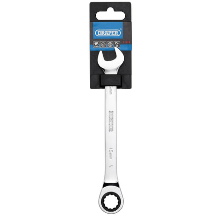 DRAPER Hi-Torq ; 15mm Metric Ratcheting Combination Spanner: Model No.8230MM