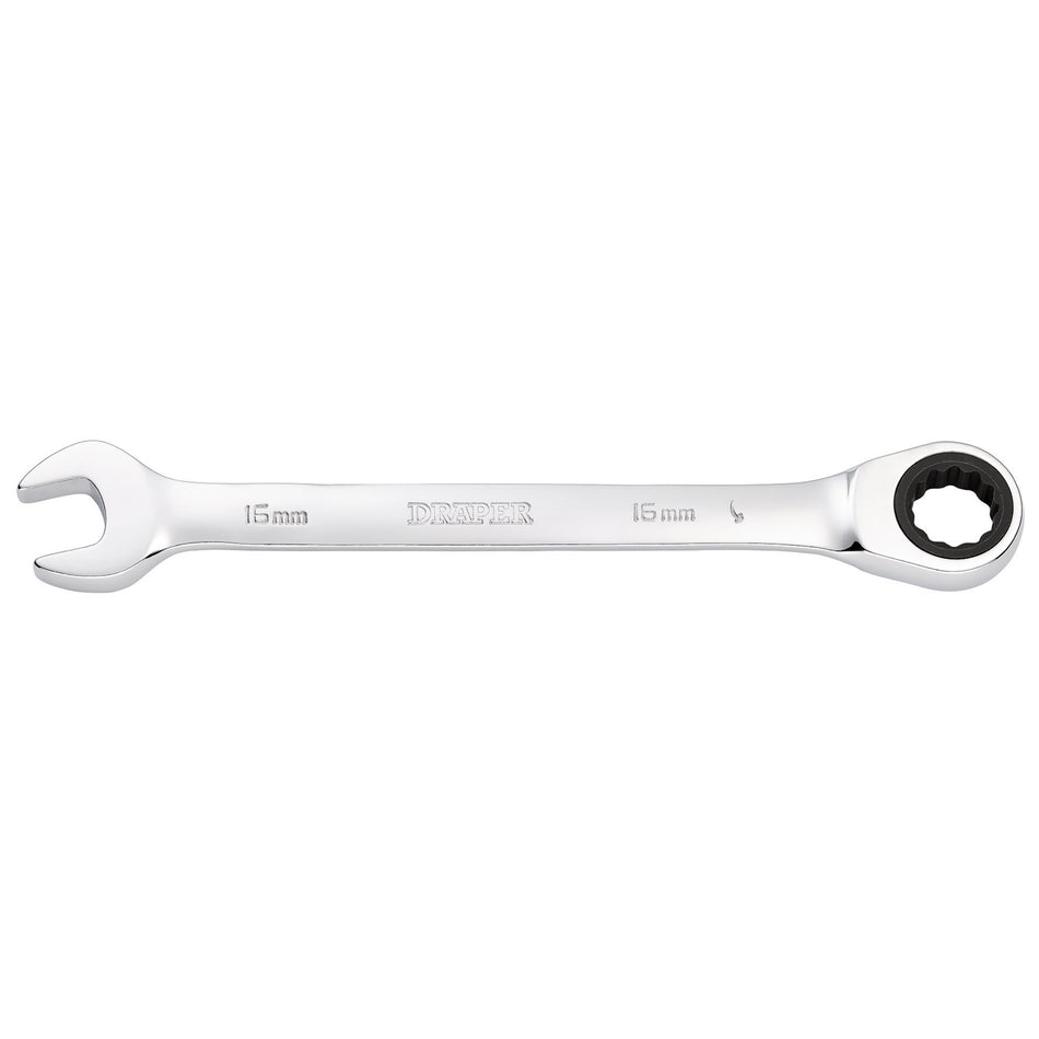 DRAPER Hi-Torq ; 16mm Metric Ratcheting Combination Spanner: Model No.8230MM
