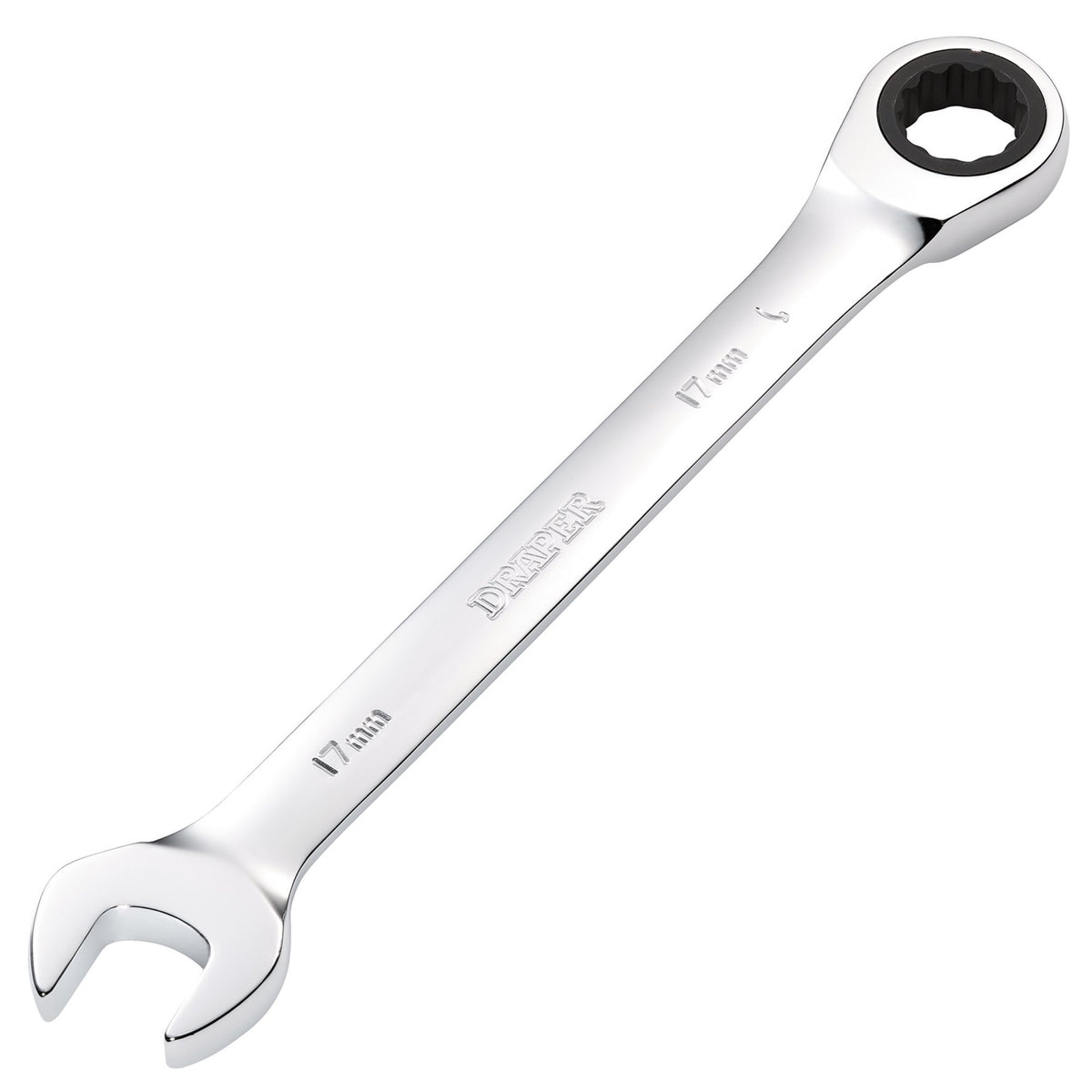 DRAPER Hi-Torq ; 17mm Metric Ratcheting Combination Spanner: Model No.8230MM