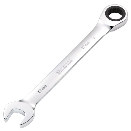 DRAPER Hi-Torq ; 17mm Metric Ratcheting Combination Spanner: Model No.8230MM