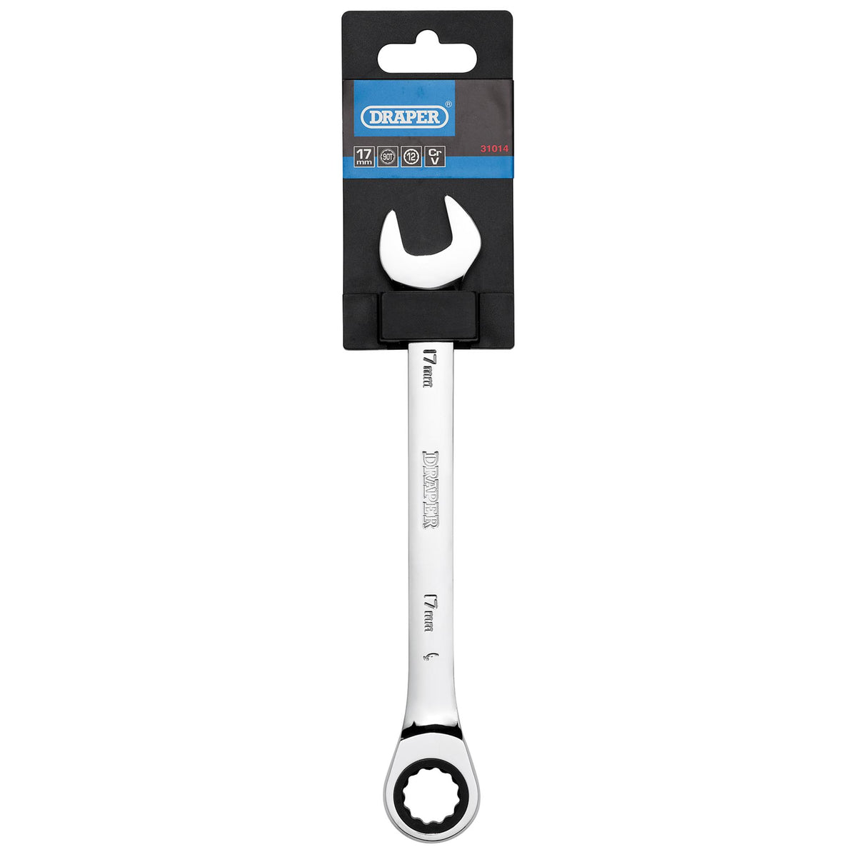 DRAPER Hi-Torq ; 17mm Metric Ratcheting Combination Spanner: Model No.8230MM
