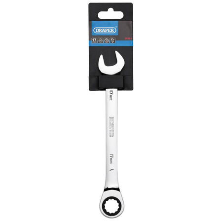DRAPER Hi-Torq ; 17mm Metric Ratcheting Combination Spanner: Model No.8230MM