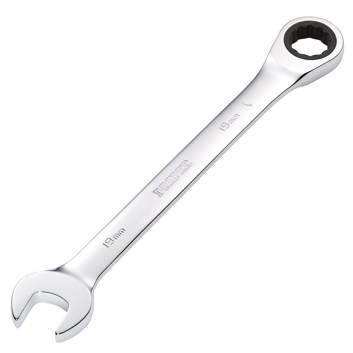 DRAPER Hi-Torq ; 19mm Metric Ratcheting Combination Spanner: Model No.8230MM