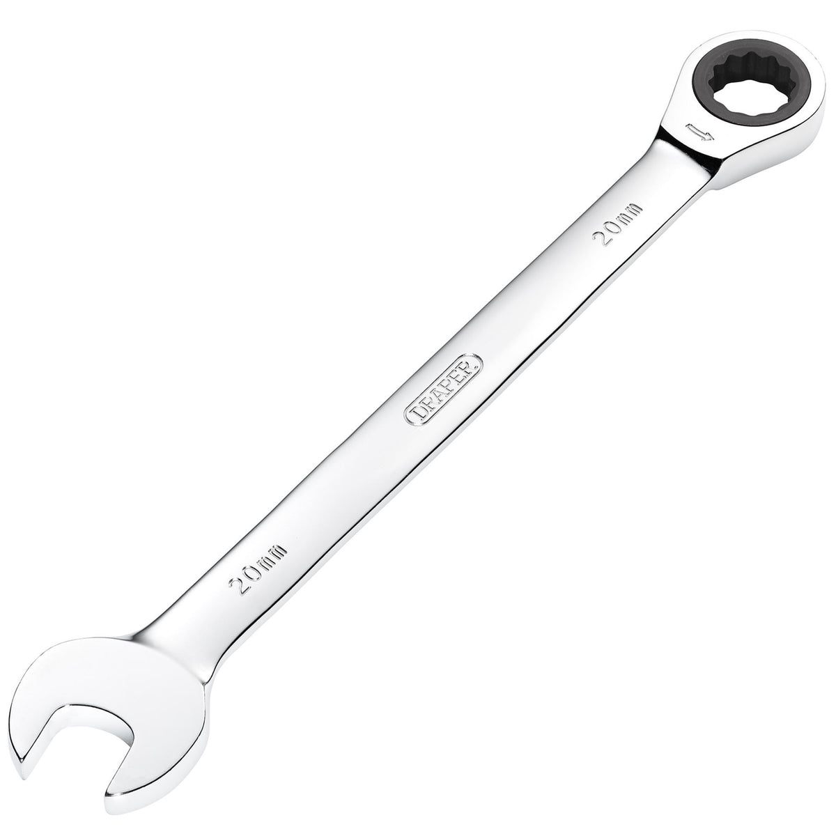 DRAPER Hi-Torq ; 20mm Metric Ratcheting Combination Spanner: Model No.8230MM