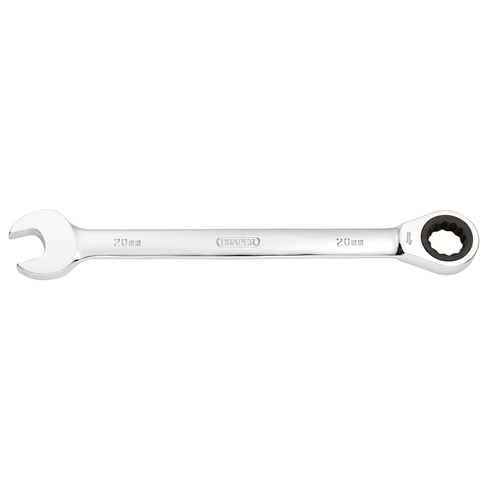 DRAPER Hi-Torq ; 20mm Metric Ratcheting Combination Spanner: Model No.8230MM