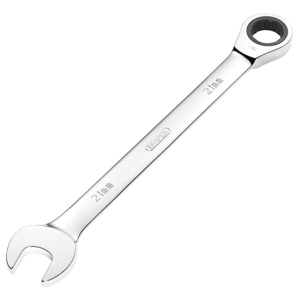 DRAPER Hi-Torq ; 21mm Metric Ratcheting Combination Spanner: Model No.8230MM