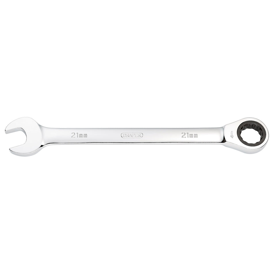 DRAPER Hi-Torq ; 21mm Metric Ratcheting Combination Spanner: Model No.8230MM
