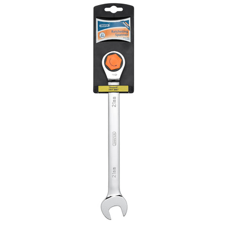 DRAPER Hi-Torq ; 21mm Metric Ratcheting Combination Spanner: Model No.8230MM