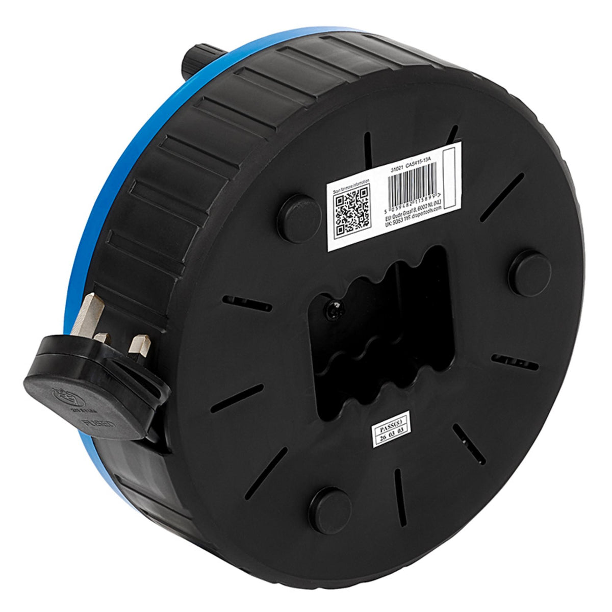 230V 13A 4 Socket Cassette Reel, 15m