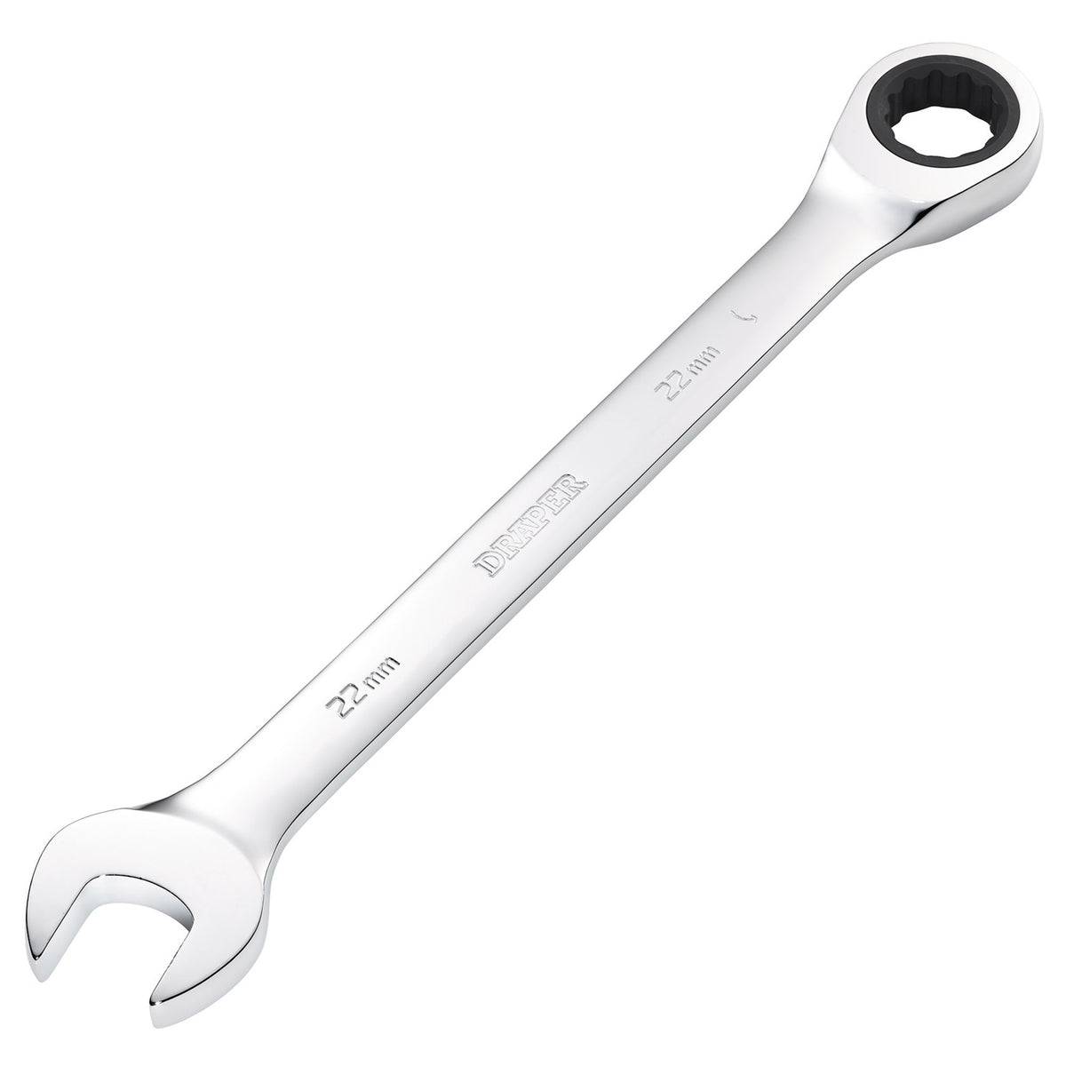 DRAPER Hi-Torq ; 22mm Metric Ratcheting Combination Spanner: Model No.8230MM