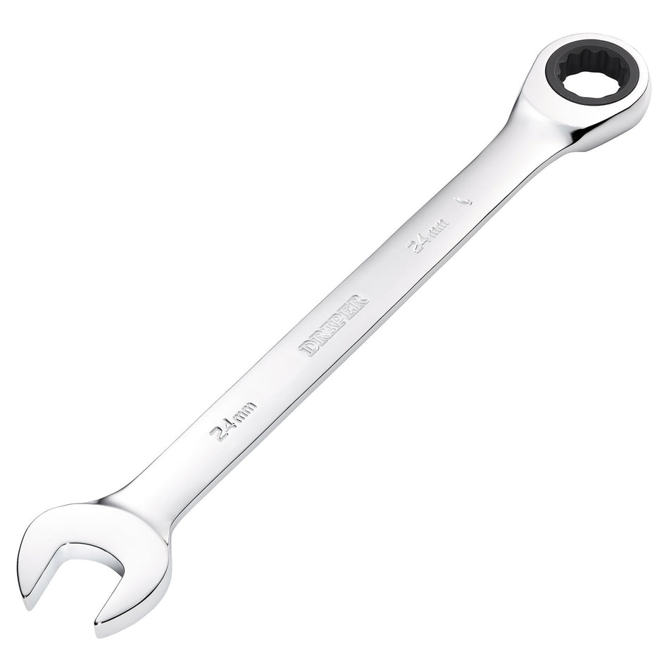 DRAPER Hi-Torq ; 24mm Metric Ratcheting Combination Spanner: Model No.8230MM