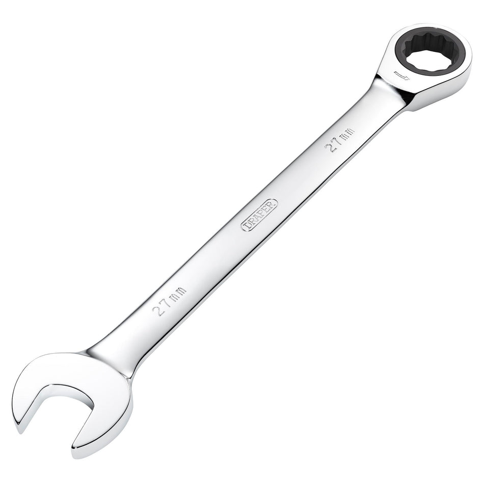 DRAPER Hi-Torq ; 27mm Metric Ratcheting Combination Spanner: Model No.8230MM