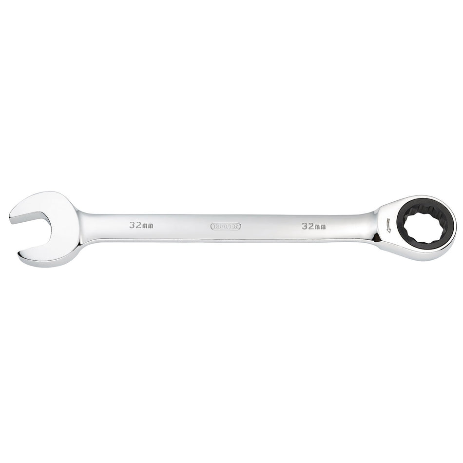 DRAPER Hi-Torq ; 32mm Metric Ratcheting Combination Spanner: Model No.8230MM