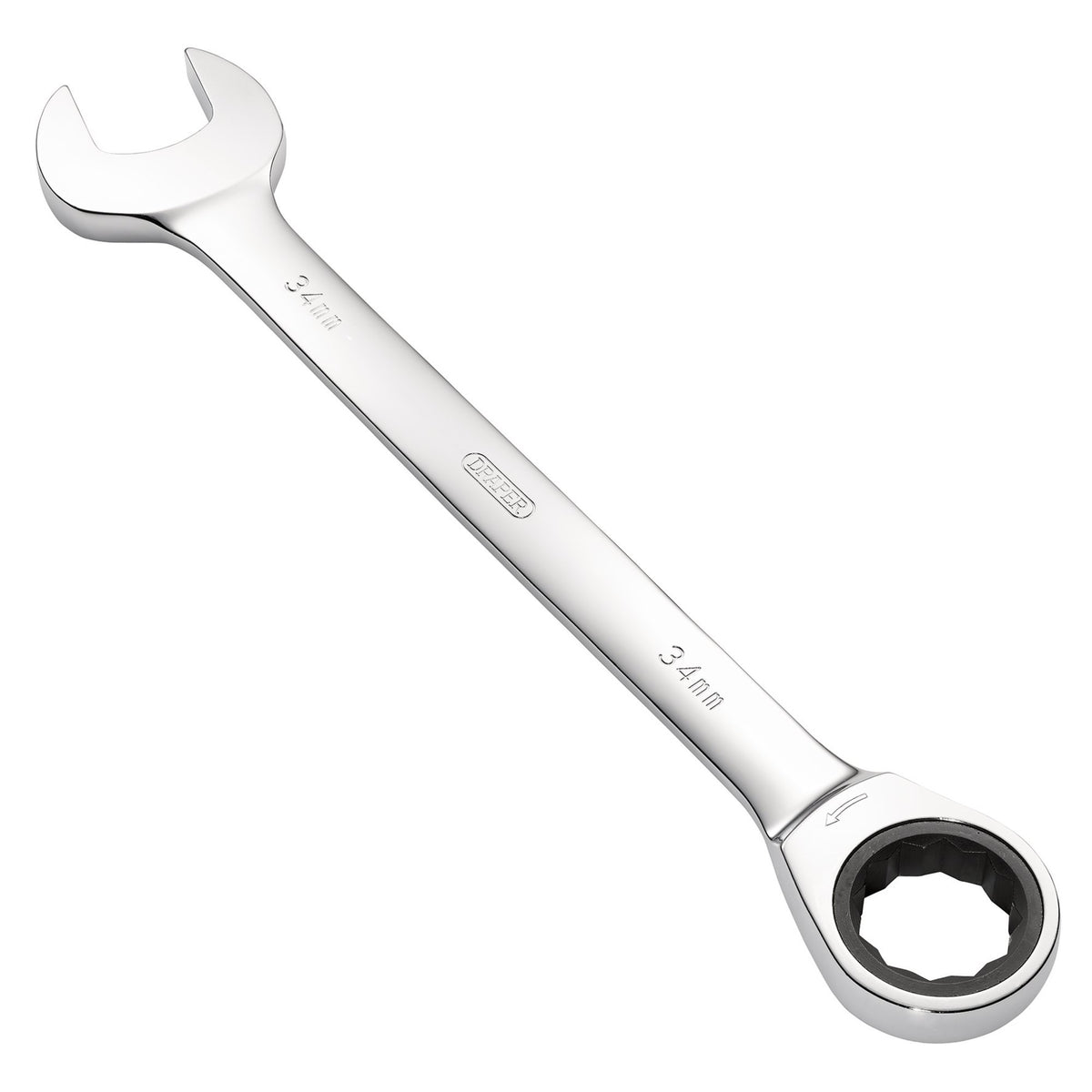 DRAPER 34mm Hi-Torq ; Metric Ratcheting Combination Spanner: Model No.8230MM