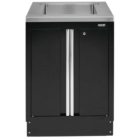DRAPER BUNKER Modular Floor Cabinet with Sink, 2 Door, 680mm Model No. MS400-2BC/S