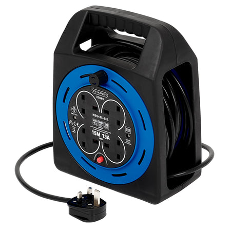 230V Four Socket Cable Reel, 15m