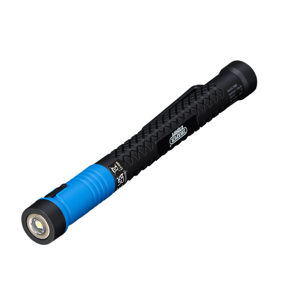 Draper Expert SMD LED USB Rechargeable Telescopic Torch with Magnetic Pickup, 1W, 100 Lumens, USB-C Cable Supplied : Model No. RFLMP100