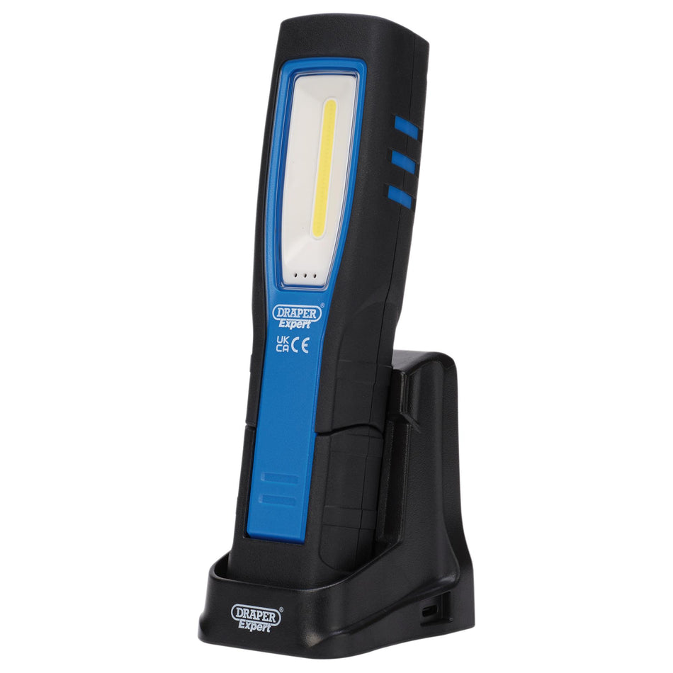 Draper Expert SMD LED USB Rechargeable Inspection Light with Charging Station, 5W, 600 Lumens, USB-C Cable Supplied : Model No. IL600