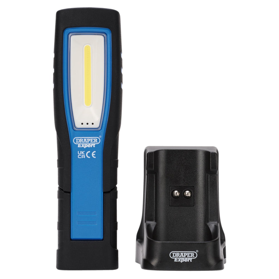 Draper Expert SMD LED USB Rechargeable Inspection Light with Charging Station, 5W, 600 Lumens, USB-C Cable Supplied : Model No. IL600