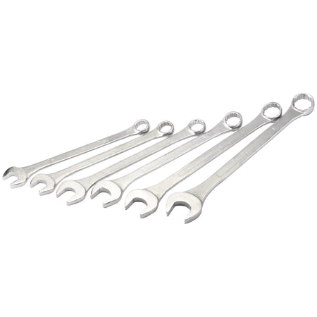 DRAPER 6 Piece Heavy Duty Long Pattern Metric Combination Spanner Set: Model No.8220/6/MMXL