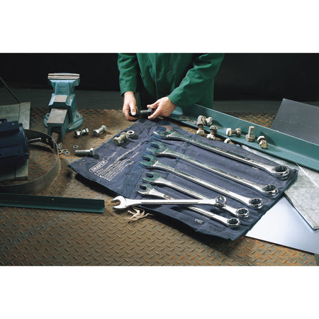 DRAPER 6 Piece Heavy Duty Long Pattern Metric Combination Spanner Set: Model No.8220/6/MMXL