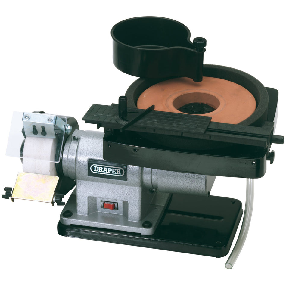 DRAPER 230V Wet and Dry Bench Grinder: Model No.GWD205A