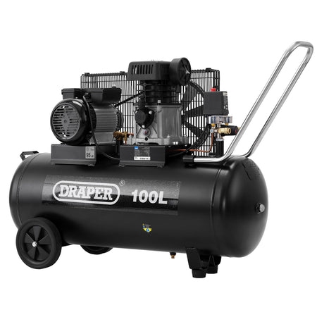 DRAPER 100L 230V 2.2kW (3hp) Belt-Driven Air Compressor: Model No.DA100/330