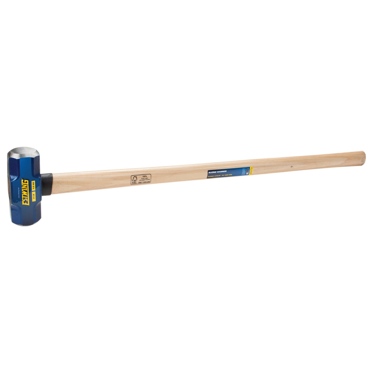 Estwing ESH-836W Hickory Shaft Sledge Hammer, 3.6kg/8lb : Model No. ESH-836W