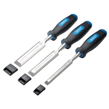Soft Grip Bevel Edge Wood Chisel Set (3 Piece) : Model No. WC2SG/3