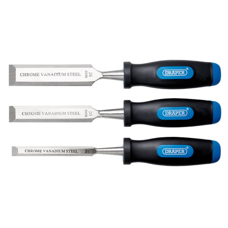 Soft Grip Bevel Edge Wood Chisel Set (3 Piece) : Model No. WC2SG/3