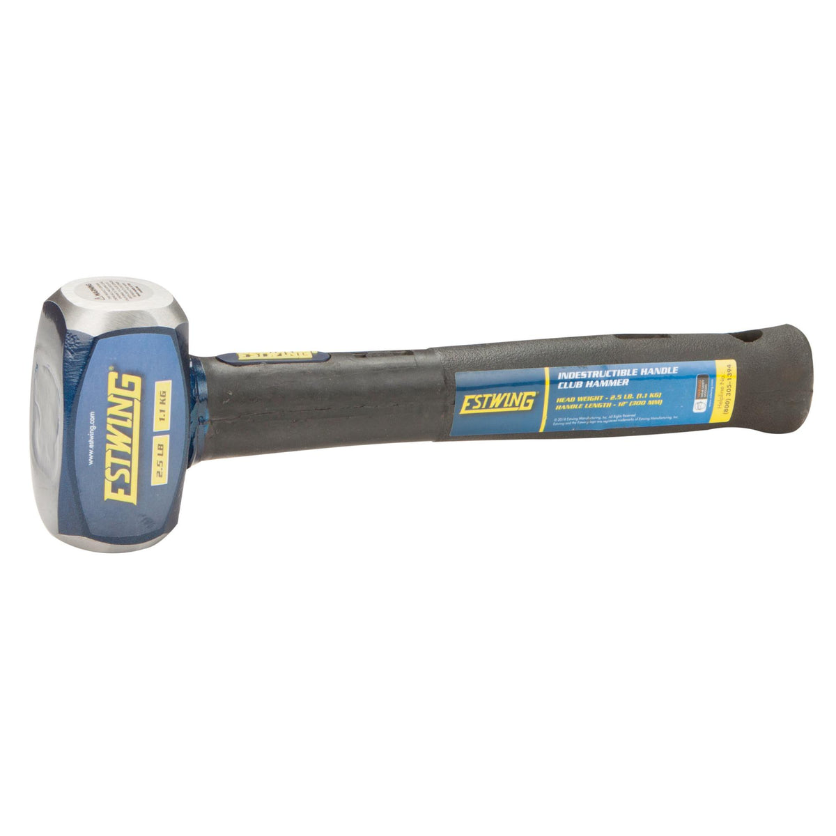 Estwing ECH-212X Indestructible Shaft Club Hammer, 1.1kg/2.5lb, 300mm : Model No. ECH-212X