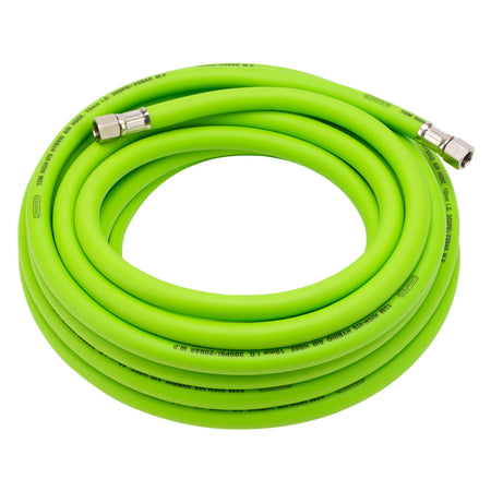 High Visibility Hybrid Air Hose, 10m x 10mm, 1/4" BSP, Green