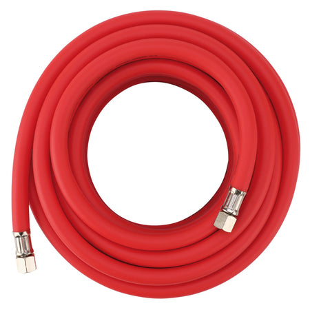 High Visibility Hybrid Air Hose, 15m x 10mm, 1/4" BSP, Red