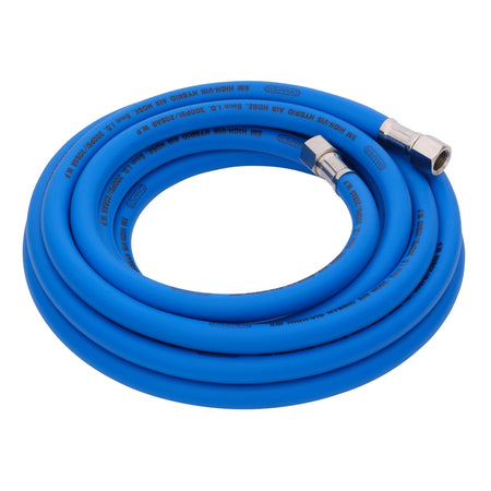 High Visibility Hybrid Air Hose, 5m x 8mm, 1/4" BSP, Blue