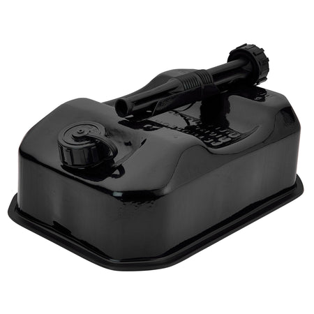 Flat Steel Fuel Can, 5L, Black