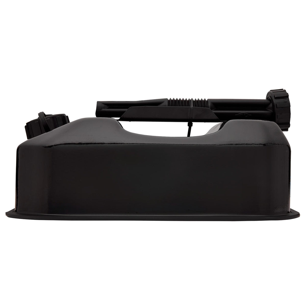 Flat Steel Fuel Can, 5L, Black