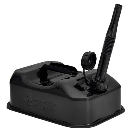 Flat Steel Fuel Can, 5L, Black