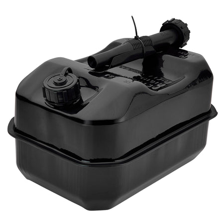 Flat Steel Fuel Can, 10L, Black