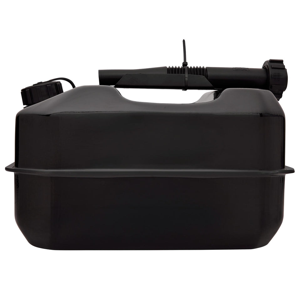 Flat Steel Fuel Can, 10L, Black