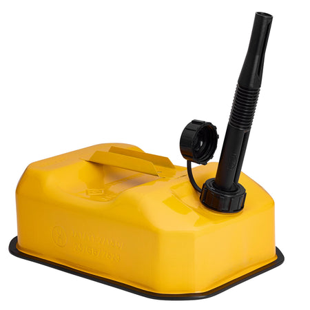 Explosafe Flat Steel Fuel Can, 5L, Yellow