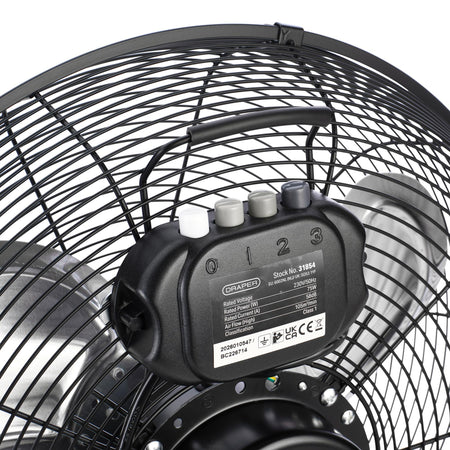 230V High Velocity Floor Fan, 16"/400mm, 75W