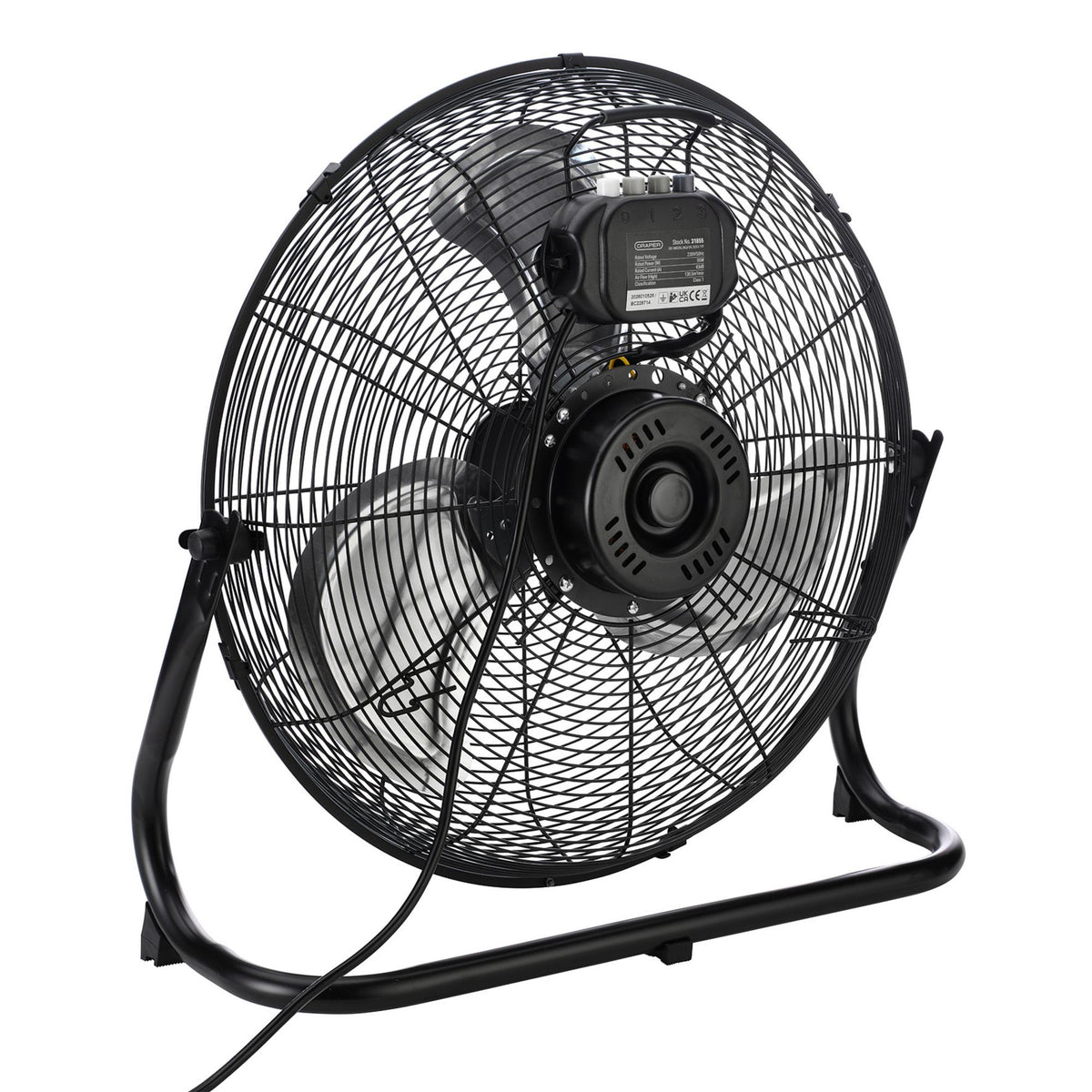 230V High Velocity Floor Fan, 18"/440mm, 95W.