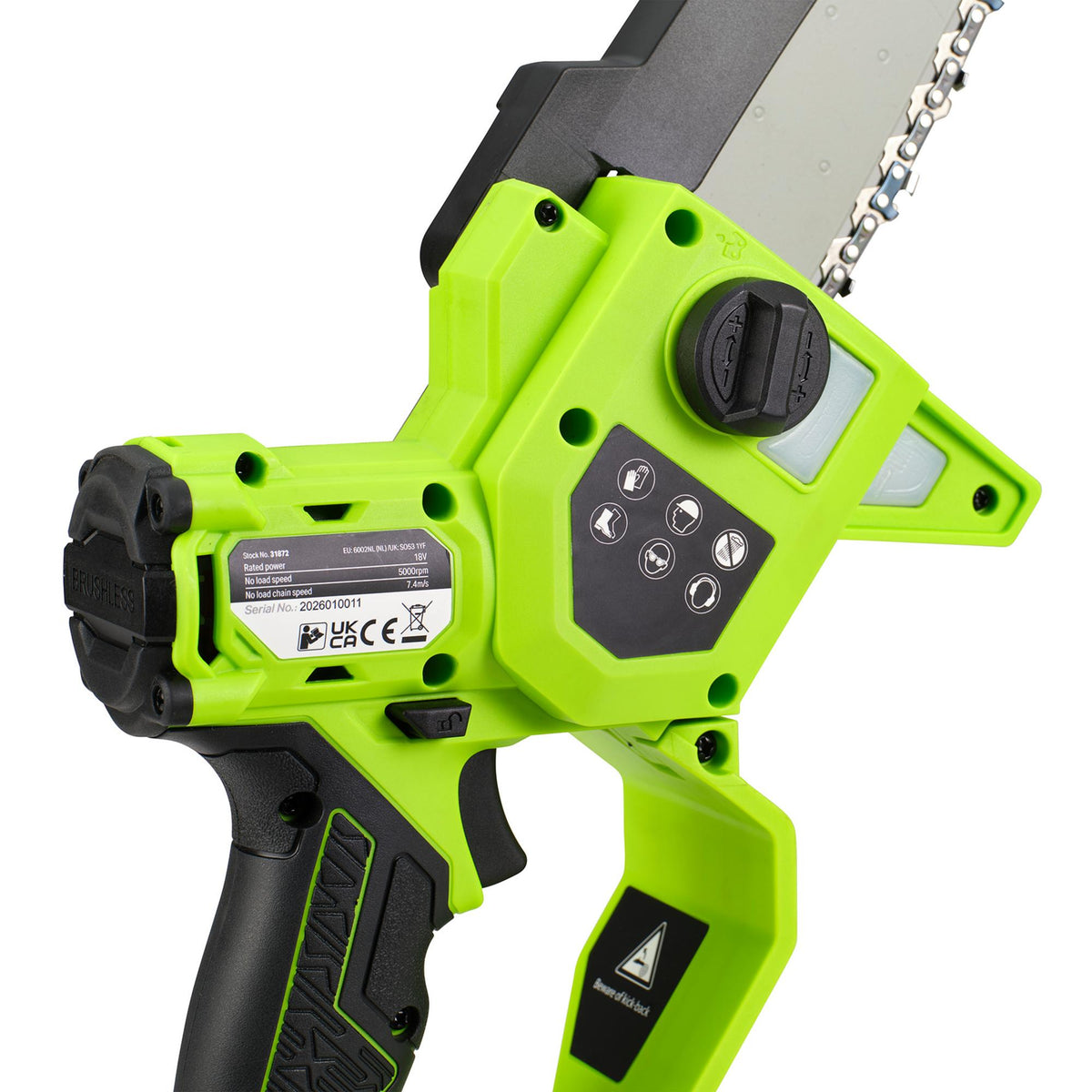 18V Brushless Mini Pruner Saw, 1 x 4.0Ah Battery, 1 x Charger