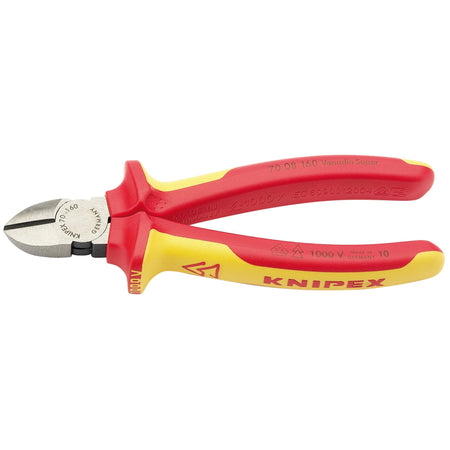 Knipex 160mm Fully Insulated Diagonal Side Cutters : Model No.70 08 160UKSBE