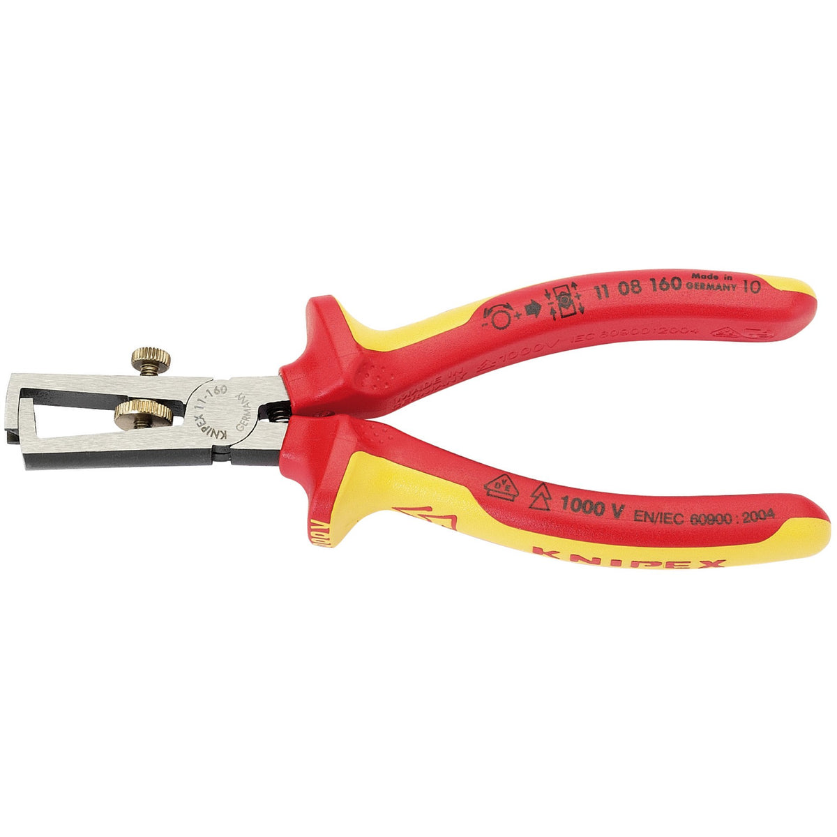 Knipex 160mm Fully Insulated Wire Stripping Pliers : Model No.11 08 160UKSBE