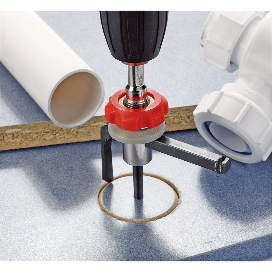 DRAPER 40mm - 120mm Hole Cutter for Wood or Plastic: Model No.4302B