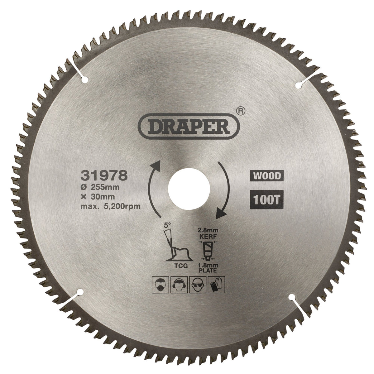 TCT Triple Chip Grind Circular Saw Blade, 255 x 30mm, 100T: Model No. SBTCG2