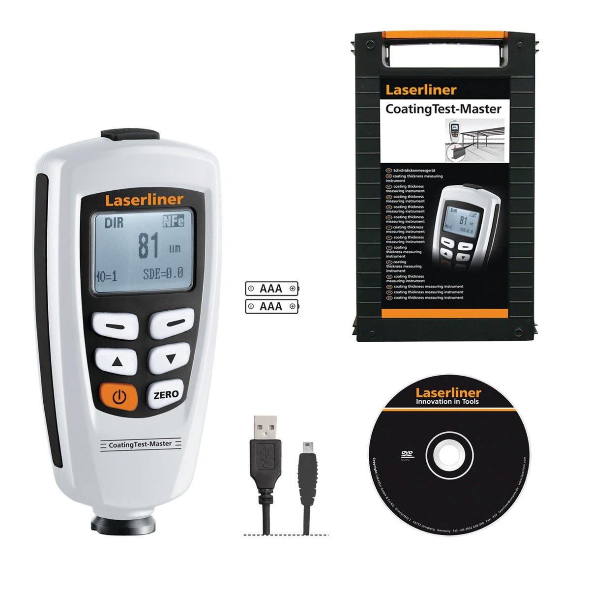 Laserliner 082.150A CoatingTest-Master Coating Thickness Measuring Device